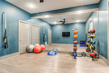 Fitness center with private yoga room